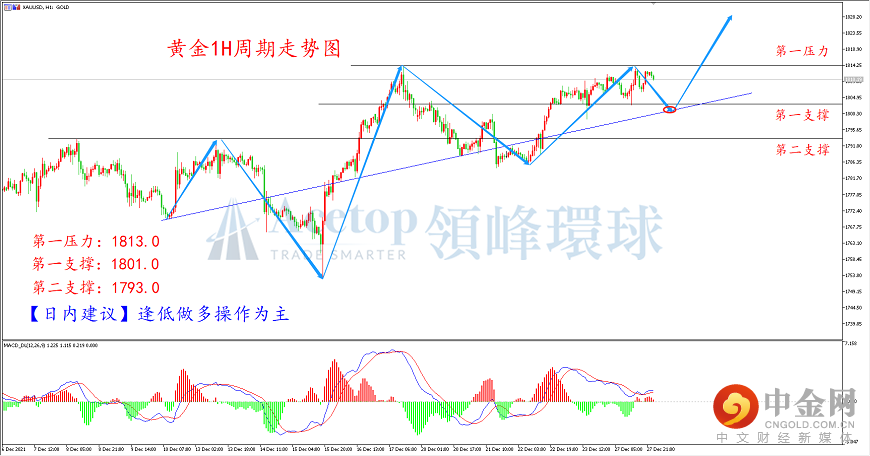 领峰环球-黄金走势图