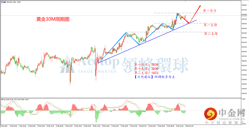 领峰环球-黄金走势图