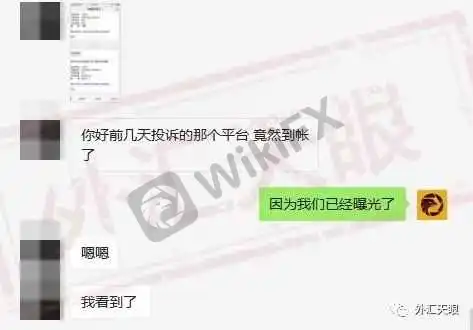 用户反馈聊天记录截图