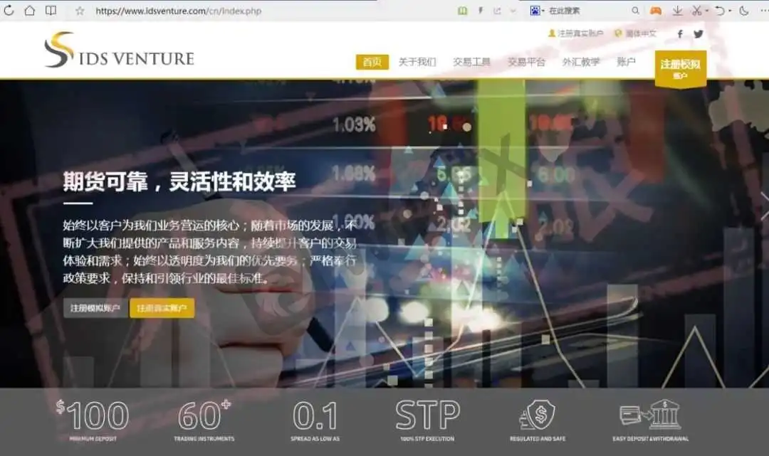IDS Venture官网截图